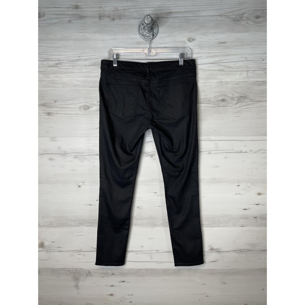 HM Jeans Womens 31 Black Skinny Low Waist Ankle‎ Zippers Stretch Denim 0137476 0 - Picture 8 of 11